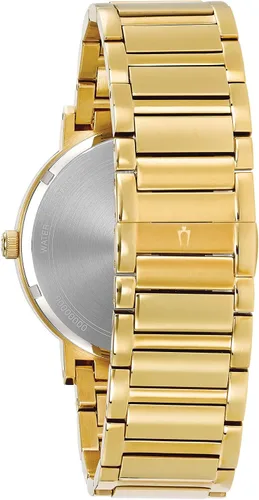 Vista 2 de Bulova Reloj de cuarzo de 3 manecillas para hombre con esfera de diamantes y cristal de borde a borde