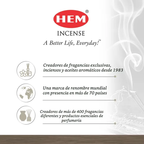 Vista 8 de HEM Varillas de Incienso de Salvia Blanca - 100 Unidades Aromaterapia Natural Purificadora del Aire Fragancia Calmante y Limpiadora Perfectas