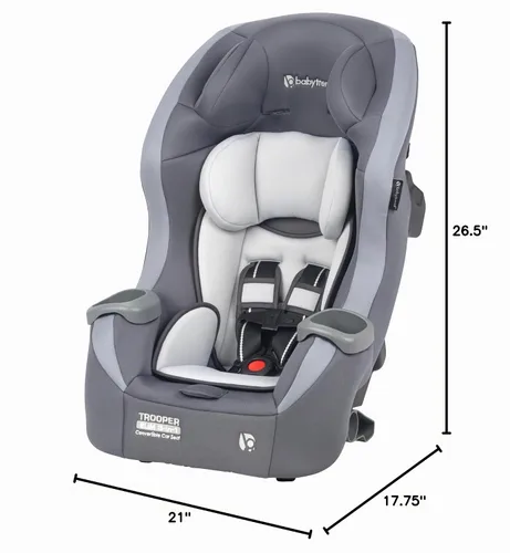 Vista 16 de Baby Trend Trooper™ Slim 3 en 1 Asiento de coche convertible, Gris Dash