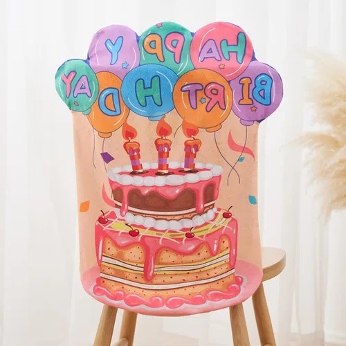 Vista 3 de BULINGNA 2 fundas para sillas de cumpleaños, fundas de asiento de cumpleaños para el aula, fundas para silla de pastel de cumpleaños, fundas