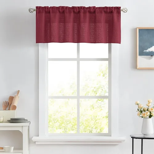 Vista 12 de Melodieux Cortinas de Niveles Semitraslúcidas Negras de 24 Pulgadas de Largo para Cocina, Cafetería, Dormitorio, Ventanas Pequeñas, Aspecto de Lino
