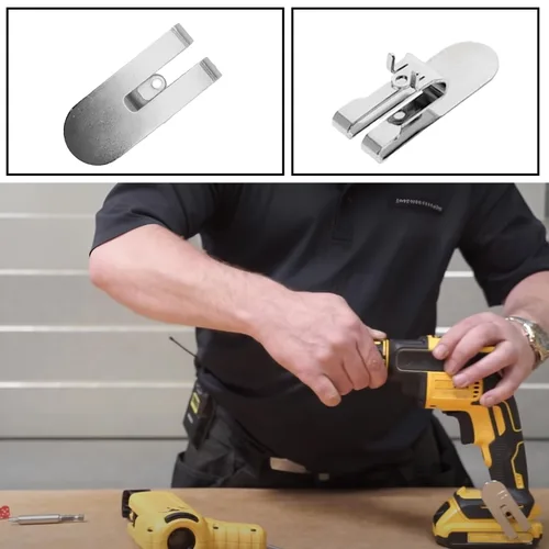 Vista 5 de 8 unids N435687 Clip de gancho de cinturón con dispensador de pegamento tornillo anti aflojamiento para DeWalt DCF620 DCF620B DCF622 Drywall Screwgun