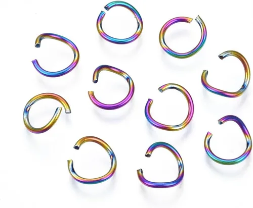 Vista 76 de HDSupplies 100 piezas - 4mm de argollas de acero inoxidable 304 de tono negro - Calibre 22 (espesor de 0.6mm)