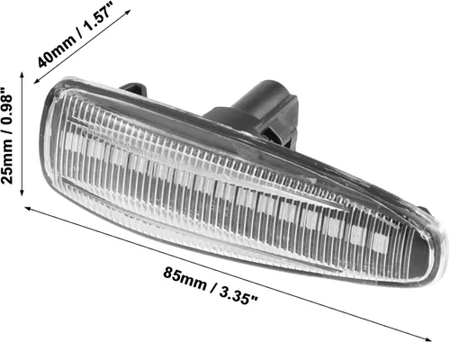Vista 6 de X AUTOHAUX 1 par de luces LED de señalización lateral, luces de señal de giro, Fender Sidemarker Lámparas para Mitsubishi Lancer VIII 2008-2017