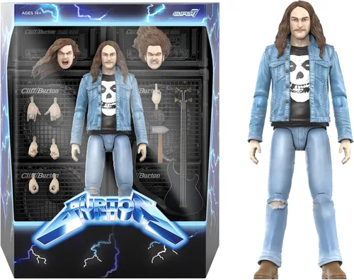 Vista 6 de Super7 Cliff Burton - Figura de acción de 3.75 pulgadas con accesorios, coleccionables de heavy metal y juguetes retro