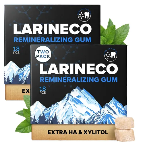 Vista 10 de Larineco - Goma de mascar remineralizante con nanohidroxiapatita y xilitol - Goma de xilitol sin azúcar, sin plástico, sin colorantes, sin