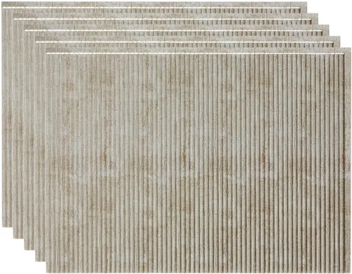Vista 29 de FASÄDE Panel decorativo de mosaicos de vinilo en bermuda bronce (muestra de 6x6 pulgadas)