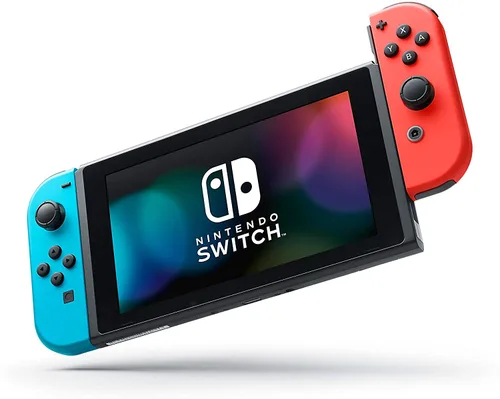 Vista 5 de Nintendo Switch with Neon Blue and Neon Red JoyCon (Renewed)