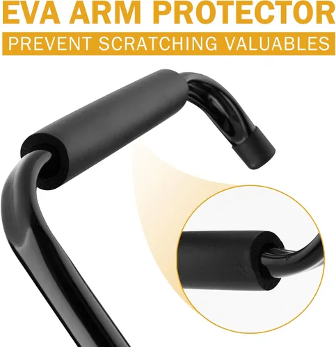 Vista 3 de CARTMAN Ganchos de almacenamiento resistentes de 9 pulgadas con protector de EVA, perchas de garaje para montaje en pared para interiores
