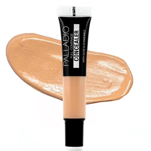 Vista 16 de Palladio Corrector de cobertura completa – Fórmula cremosa para rostro y debajo de los ojos, disfraza ojeras, manchas, líneas finas, unifica el tono