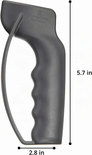 Vista 2 de Victorinox Afilador Manual de Cuchillos Portátil, 1.4" x 4.66" x 9". (7.8715) NSF approved handheld sharpener featuring an ergonomic non-slip grip