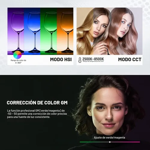 Vista 4 de NEEWER Paquete de 2 luces LED de video RGB1200 con control de aplicación/2.4G, kit de iluminación clave con soportes de trípode y bolsa