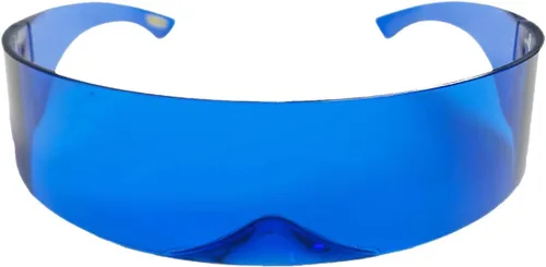Vista 14 de zeroUV - 80s Futuristic Cyclops Cyberpunk Visor Sunglasses with Semi Translucent Mirrored Lens Shield Sunglasses