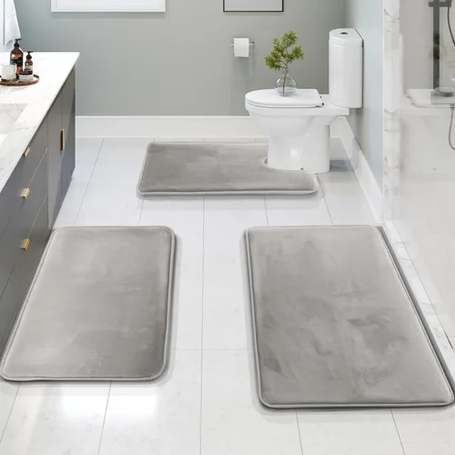 Vista 70 de Clara Clark tapete para baño, regadera o tina, de gomaespuma, negro, antiderrapante Camel Oro