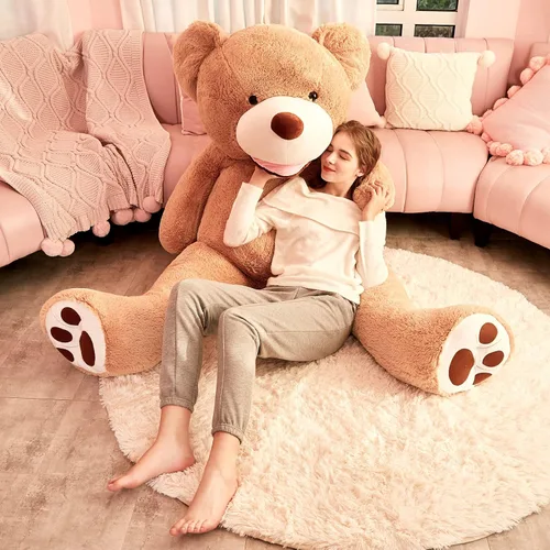 Vista 2 de IKASA - Peluche gigante, oso de peluche gigante Marrón