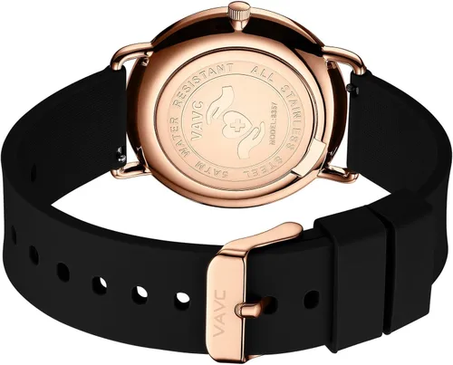 Vista 3 de VAVC Reloj de enfermera para profesionales médicos, estudiantes, médicos, mujeres, hombres, con manos luminosas y segunda mano, hora militar, esfera
