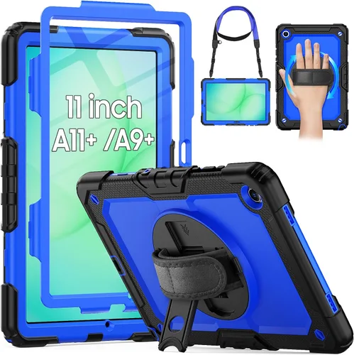 Vista 15 de HXCASEAC Funda para Samsung Galaxy Tab A9/A11 de 8.7 pulgadas, protector con protector de pantalla/correa de mano/soporte para bolígrafo, a prueba
