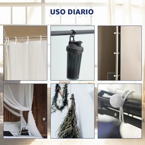 Vista 6 de Cuerdas elásticas de bolas de 6 pulgadas, correa elástica resistente a los rayos UV, cordón de amarre reutilizable con bolas, cables para interiores