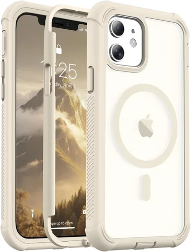 Vista 17 de jaroco - Funda magnética compatible con MagSafe para iPhone 11 de 6.1 pulgadas; protección de grado militar contra caídas, de doble capa