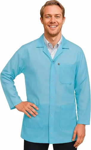 Vista 9 de ESD Jacket with Snap Cuff - Level 3 Certified Anti-Static Smock - Lightweight Protective Workwear for Electronics & Labs