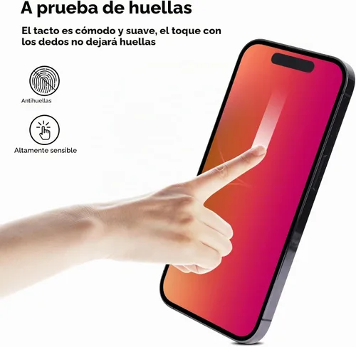Vista 4 de Protector de pantalla de privacidad para iPhone 15 / iPhone 14 Pro - Protector de privacidad para la pantalla del teléfono celular con luz anti-azul