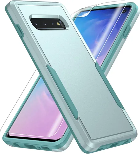 Vista 12 de Funda para Samsung Galaxy S10, con Protector de Pantalla HD [Probado contra Caídas de Grado Militar] Funda Protectora de Servicio Pesado Resistente