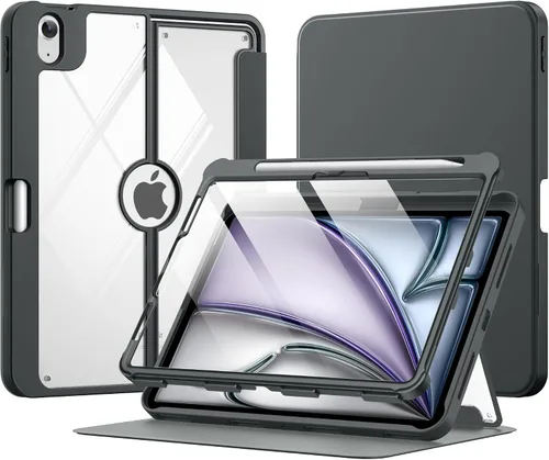 Vista 39 de MoKo Funda para iPad Air de 11 pulgadas 7ª/6ª generación M3/M2 2025/2024, iPad Air 5ª/4ª generación de 10.9 pulgadas 2022/2020 con soporte