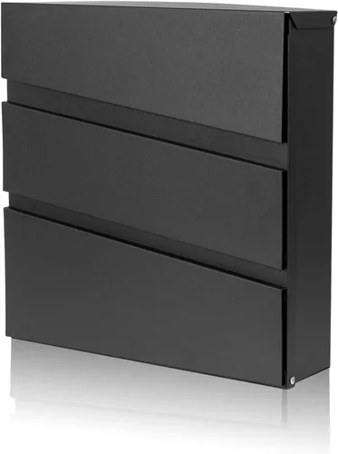 Vista 10 de Buzón de Pared con Cerradura y Llaves, Buzón de Seguridad con Llavero para Exterior de la Casa, Buzón de Correo con Cerradura, Buzón de Metal
