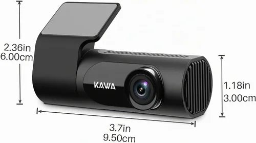 Vista 8 de KAWA Dash Cam 2K, cámara WiFi para tablero de automóviles 1440P con control de voz manos libres, visión nocturna, mini cámara frontal oculta