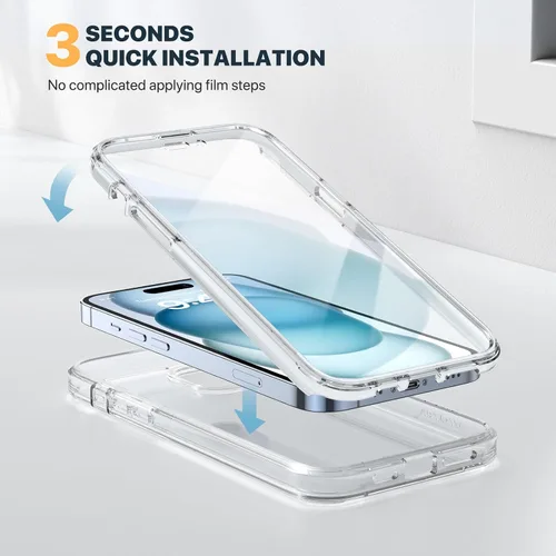 Vista 513 de DIACLARA - Funda transparente compatible con iPhone XR 6.1 pulgadas 2018