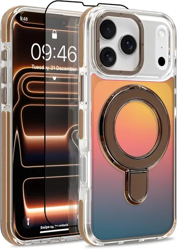 Vista 84 de Funda magnética para Google Pixel 10 Pro XL [compatible con Magsafe] [bonito diseño fluorescente de moda] a prueba de golpes, delgada, translúcida