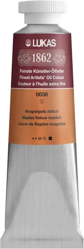 Vista 145 de Lukas 1862 Pintura al Óleo para Artistas Profesionales - Colores Tierra Amarillentos, 37 mL - Juego de 4 - Destacada Resistencia a la Luz, Sin