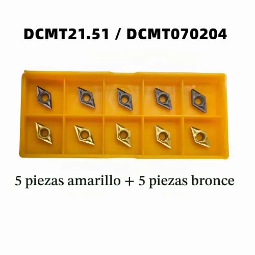 Vista 3 de DCMT21.51 DCMT21.52 DCMT070204 DCMT070208 Insertos de torneado de carburo 20 insertos DCMT21.51