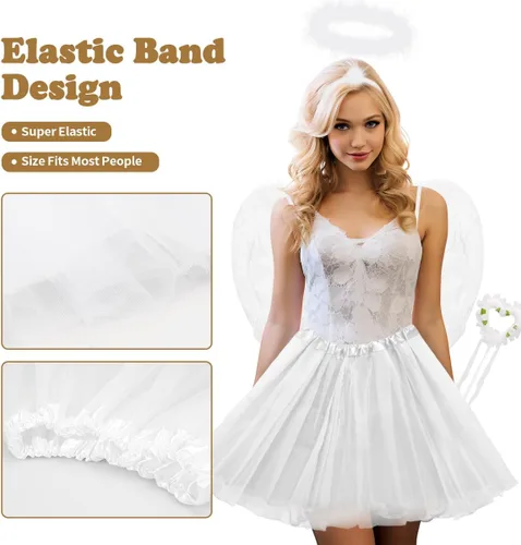 Vista 4 de WILDPARTY Accesorios de disfraz de ángel para mujer
