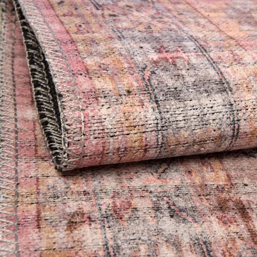 Vista 5 de Unique Loom Colección Mangata Alfombra de área - Melodie (Runner 2' 0" x 10' 0", albaricoque y rosa/gris)