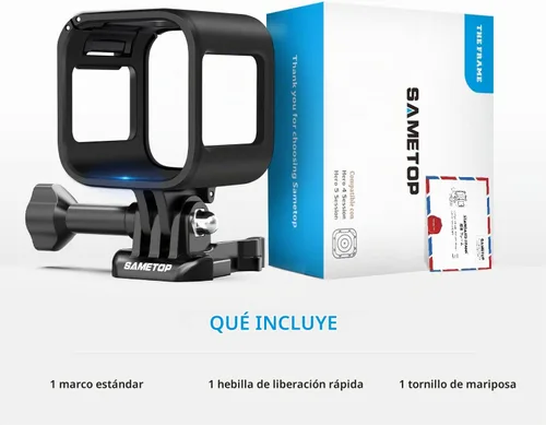 Vista 7 de Carcasa de marco compatible con cámaras GoPro Hero 5 4 Session