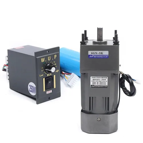 Vista 8 de Motor de alto par de CA, motor eléctrico monofásico reversible de 110 V 60 W con controlador ajustable de velocidad variable motor con engranaje