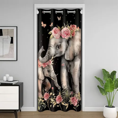 Vista 11 de jejeloiu Cow Skull Door Curtain for Doorway Privacy 34x80 Inch 1 Panel Kids Longhorn Skull Closet Cover for Boys Girls Teens Western Desert Room