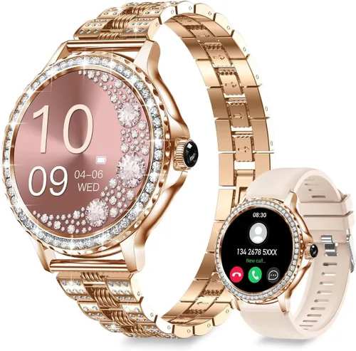 Vista 12 de Smart Watches for Women (Answer/Make Calls), 1.3” Fitness Tracker Watch with Heart Rate/Blood Pressure/SpO2/Sleep Monitor, IP68 Waterproof Smart