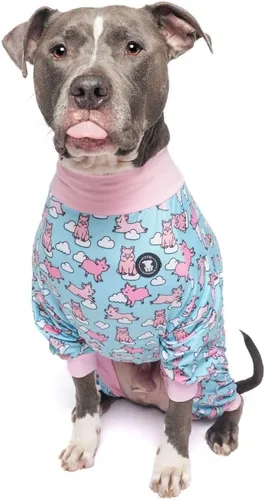 Vista 13 de Pittie Clothing Pijamas para Perro Pit Bull – Mameluco para Perro de Cobertura Completa, Ropa de Pijama Suave para Razas Medianas, Grandes, XL y XXL