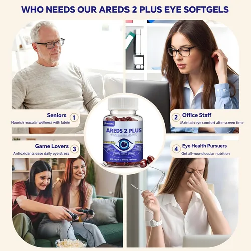 Vista 5 de AREDS 2 Plus - Suplementos de vitamina para los ojos, luteína y zeaxantina