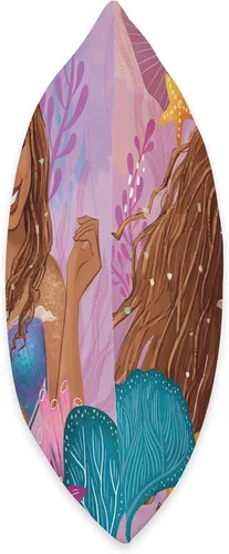 Vista 2 de Disney Little Mermaid Ariel Under The Sea Smile - Almohada de 16 x 16 pulgadas, multicolor