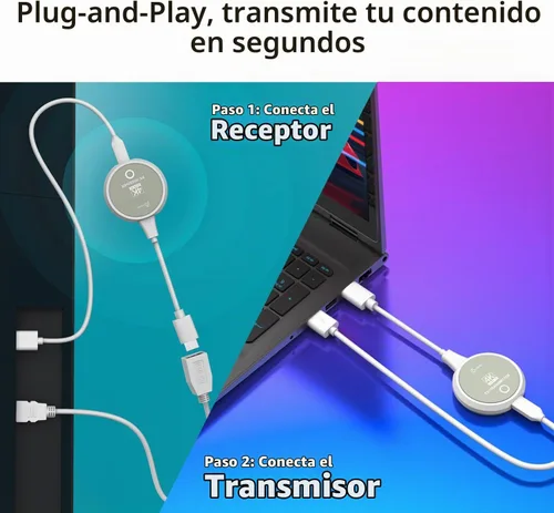 Vista 9 de j5create ScreenCast - Transmisor y receptor HDMI inalámbrico 4K, extensor HDMI inalámbrico, compatible con 4K30Hz / 1080p60Hz, 2.4/5GHz, desde