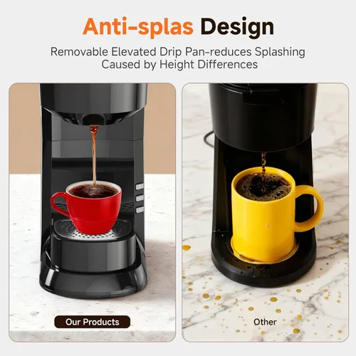 Vista 10 de Cafetera, cafetera de una sola porción para cápsulas K y negro