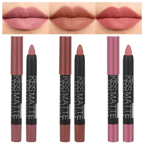 Vista 26 de BINGBRUSH Lápiz labial mate de larga duración, tinte de delineador de 01