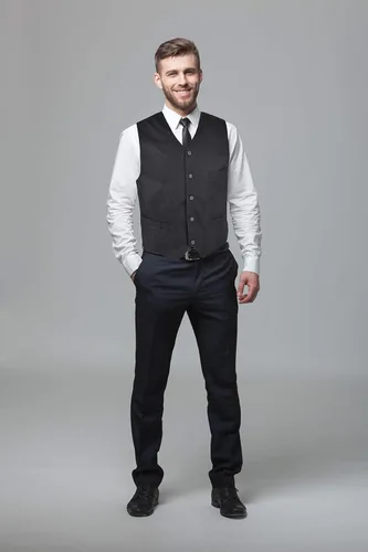Vista 7 de boxed-gifts Umo Lorenzo Men Formal Suit Vest Polly Twill with Adjustable Waistband.