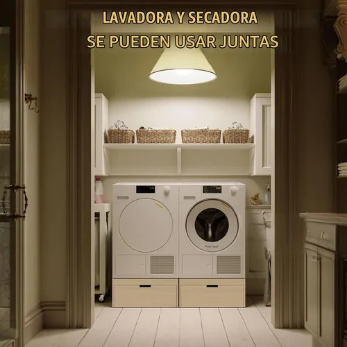 Vista 8 de Pedestal de lavandería con cajón de almacenamiento, pedestal de lavadora y secadora de alta resistencia de 27.5 pulgadas, ajuste universal, elevador