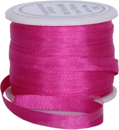 Vista 124 de Threadart Cinta de seda 100% pura - 3 tamaños - Docenas de colores - Castaño - 2 mm No. 524 Soft 100% pure silk ribbon on a single spool - perfect