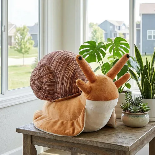 Vista 6 de Peluche de caracol – Juguete de peluche de caracol suave realista, 16 pulgadas, regalo realista para niños