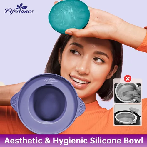 Vista 6 de Lifestance Kit de depilación para mujeres y hombres - Calentador digital L3 Amethyst Trace, forro de silicona para recipiente de cera, depilación